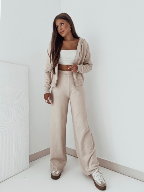 Komplet premium spodnie + bluza Kate I Beżowy