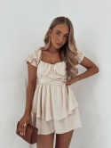 Sukienka-Kombinezon Lilly z wiązaniem na plecach I Ecrue