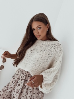 Sweter z wełną Cozy I Ecrue