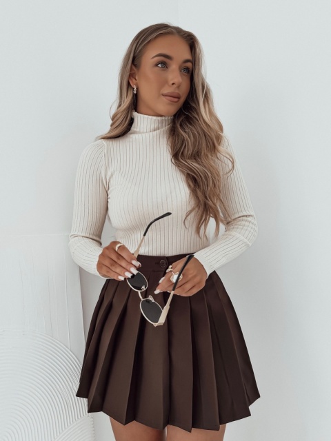 Sweterek / Golf prążkowany Melisa l Ecrue