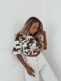 T-shirt Cow w zestawie z gumką do włosów