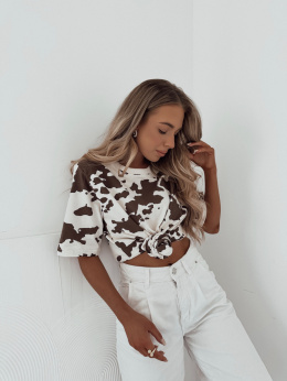 T-shirt Cow w zestawie z gumką do włosów