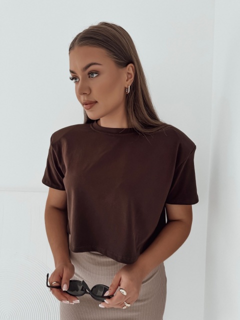 Top / T-shirt z poduszkami Mia I Brązowy
